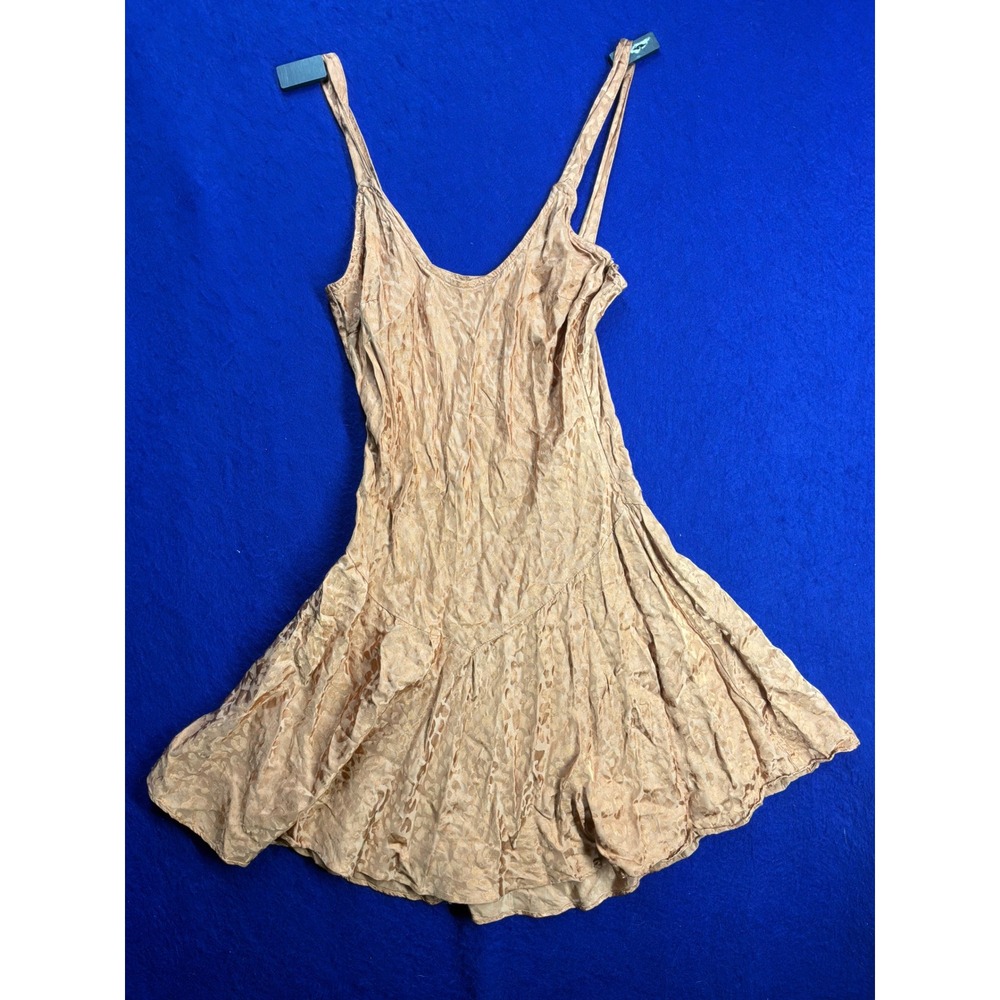 Boho Womens Amuse Society Leopard Jacquard Mini Dress S Peach Tan